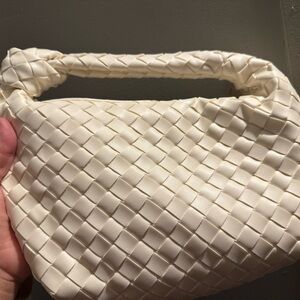 a new day Cream Woven Hand Bag